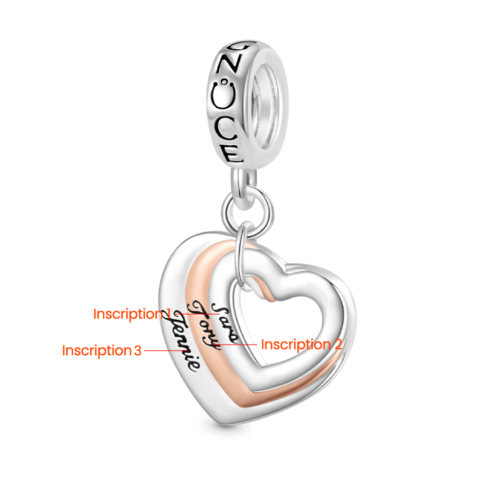 Gnoce Heart Engravable Pendant Dangle Charm_2