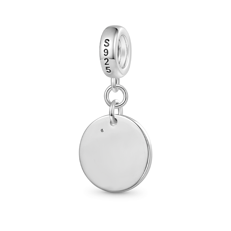 Gnoce Engravable Flowers Disk Pendant Dangle Charm_3