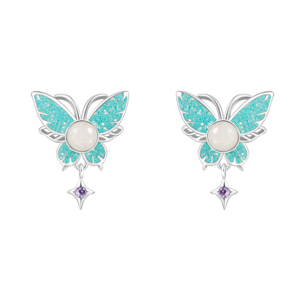 Gnoce Glow-in-the-Dark Butterfly Stud Earrings_1