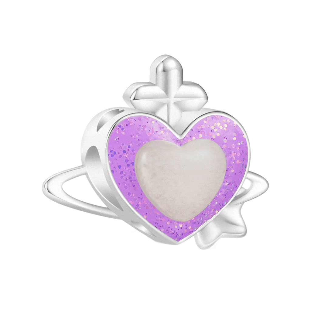 Gnoce Glow-in-the-Dark Heart Planet Charm_2