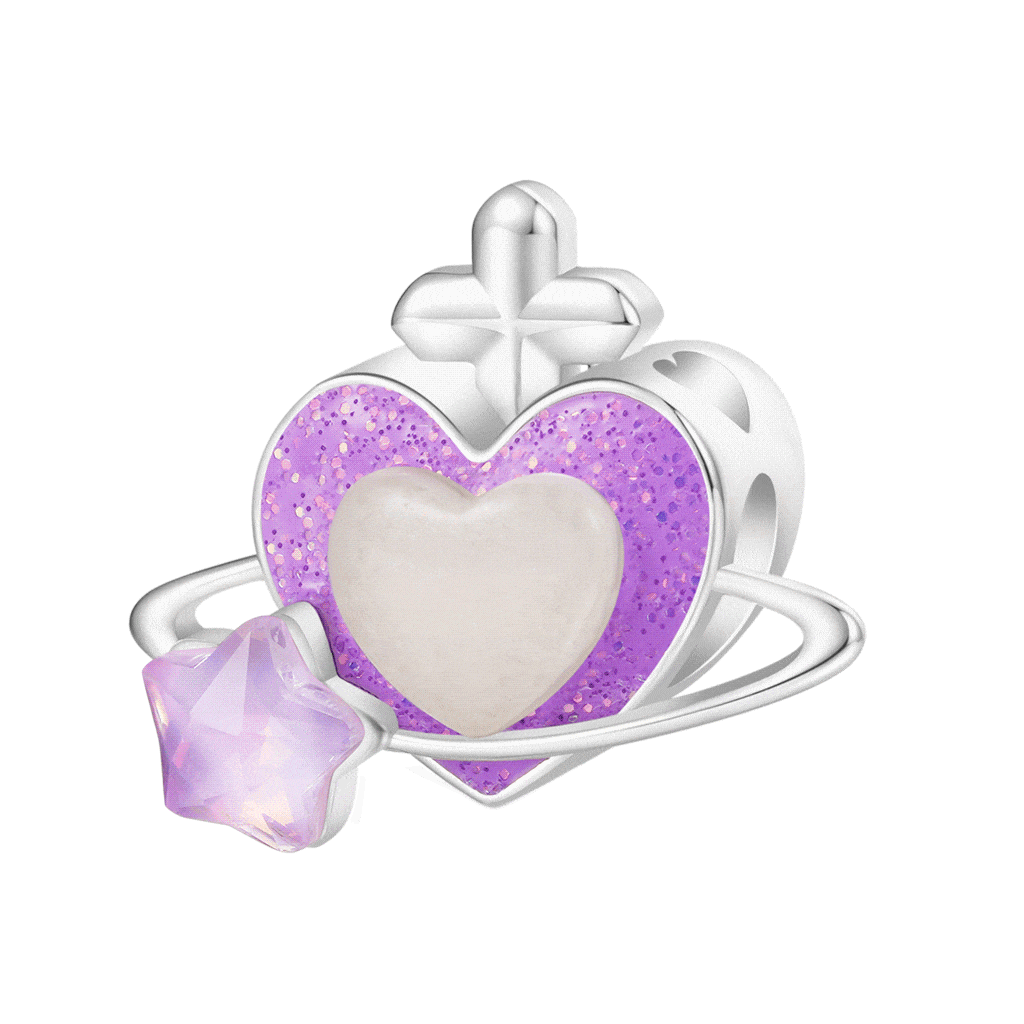 Gnoce Glow-in-the-Dark Heart Planet Charm_1