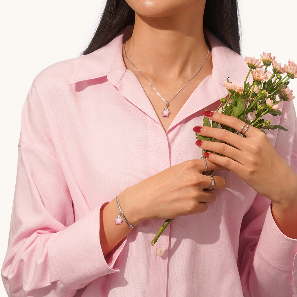 Gnoce Lucky Wish Bottle Star Glow-in-the-Dark Pendant Dangle Charm_5