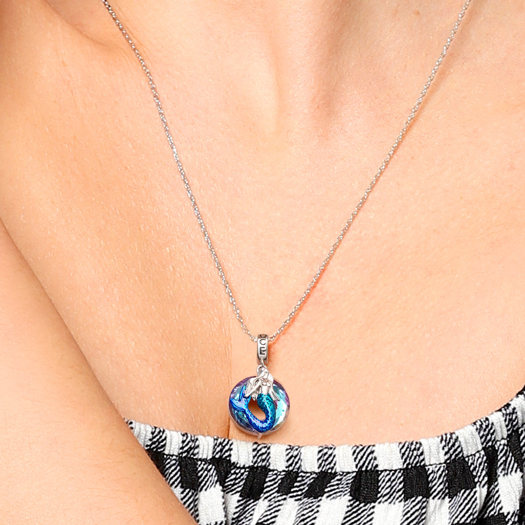 Gnoce Ring of Angels Mermaid Pendant Dangle Charm_4