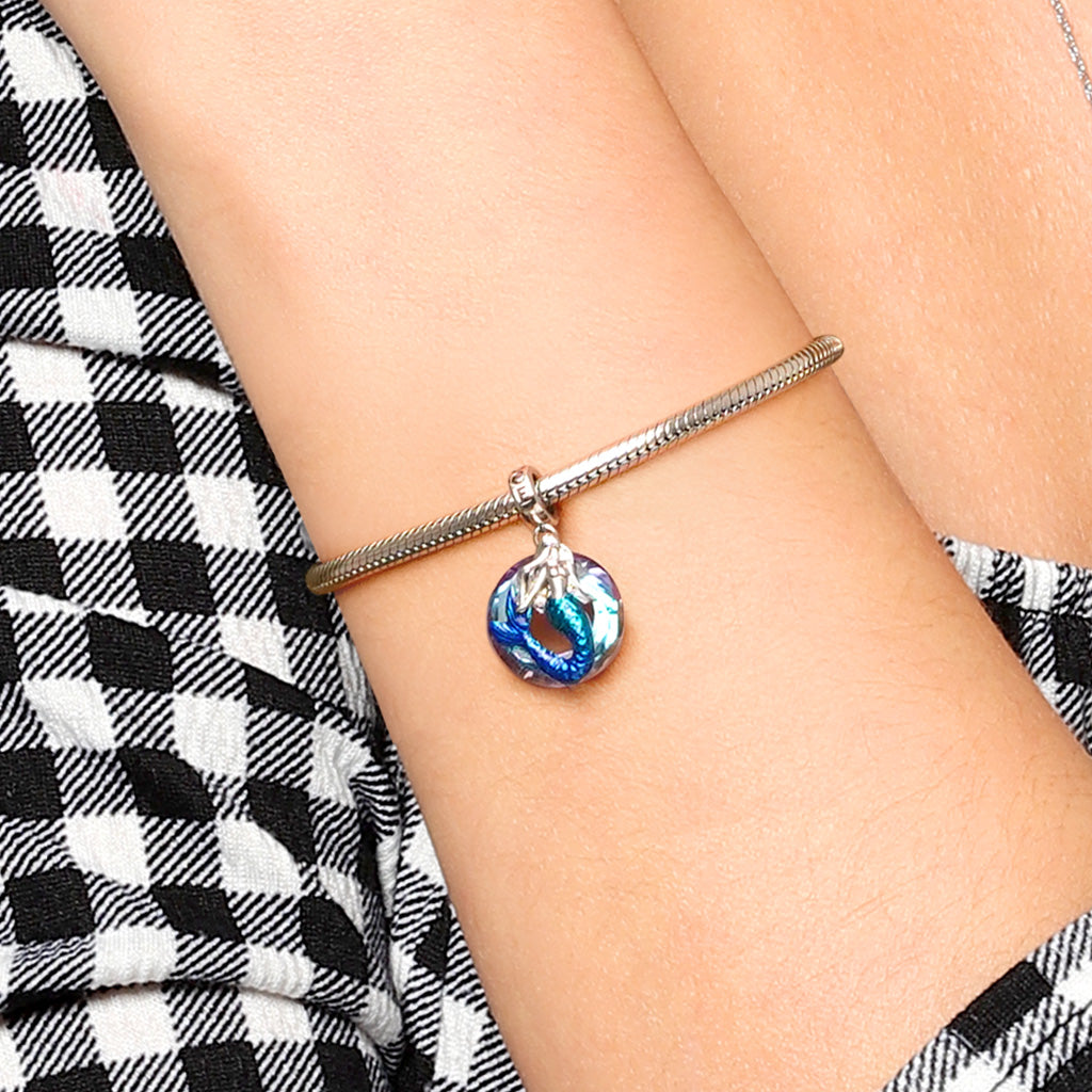 Gnoce Ring of Angels Mermaid Pendant Dangle Charm_5