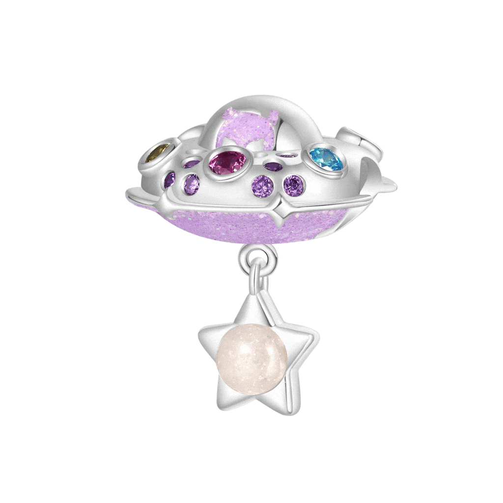 Gnoce Glow-in-the-Dark Aerospace UFO Charm_1