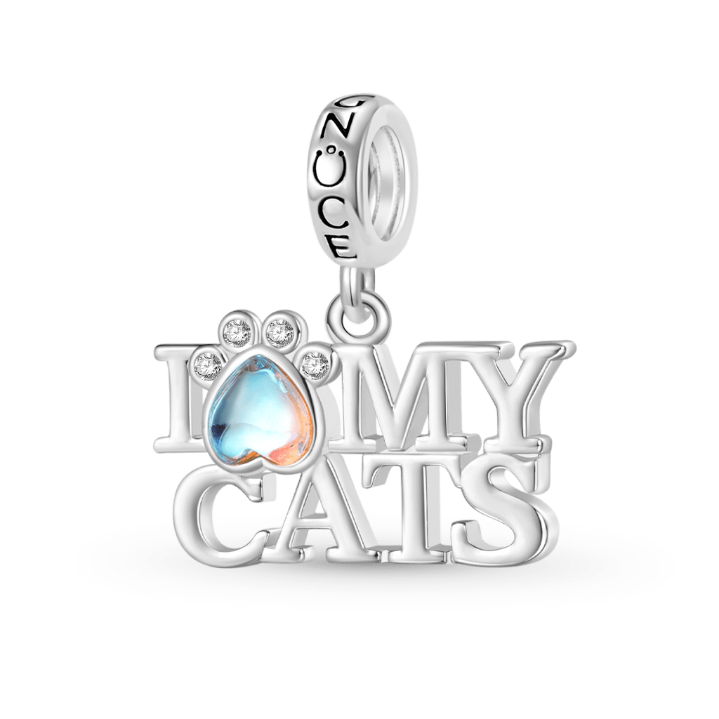 Gnoce "I LOVE MY CATS" Pet Pendant Dangle Charm_1