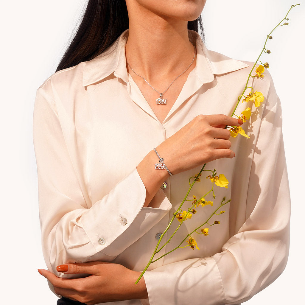 Gnoce "I LOVE MY CATS" Pet Pendant Dangle Charm_4