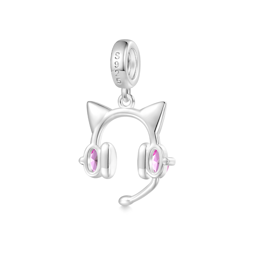 Gnoce Cat Headphone Pendant Dangle Charm_2