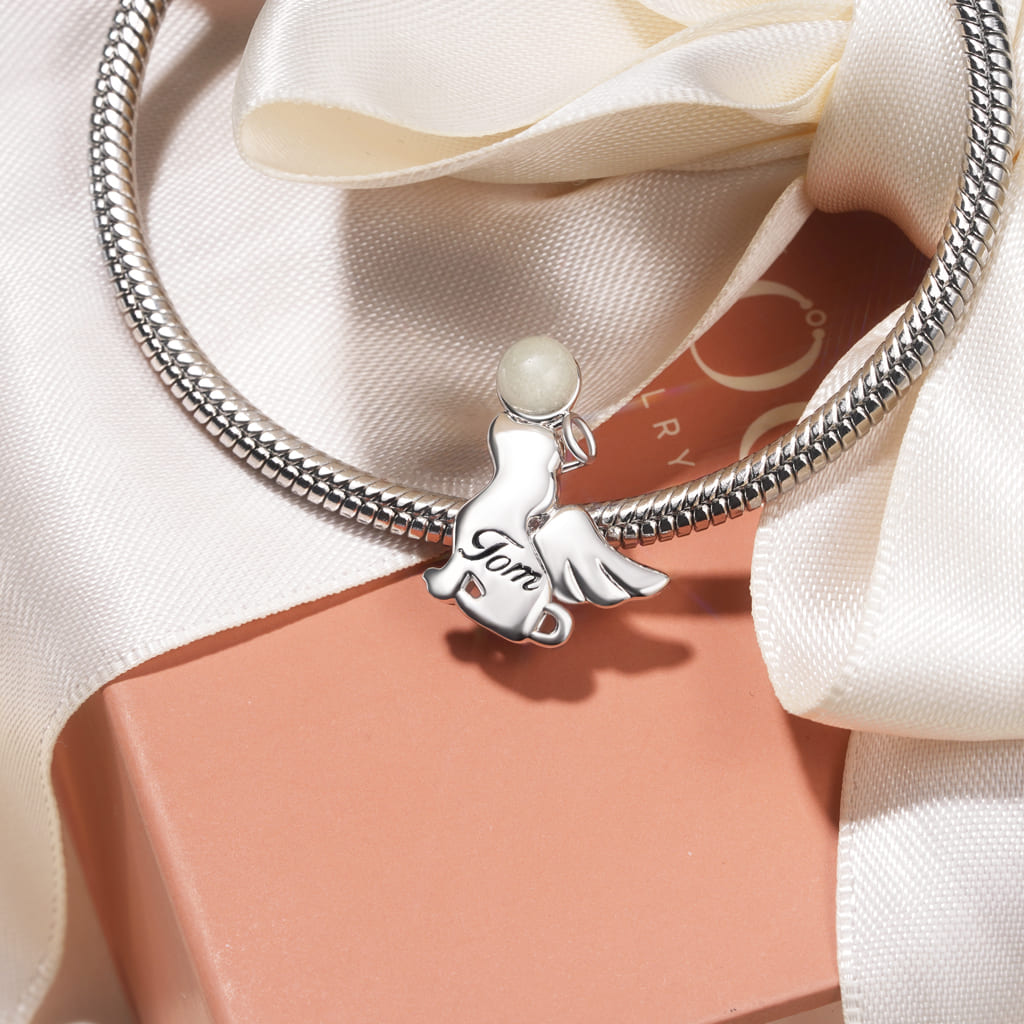 Gnoce Engravable Angel Puppy Glow-in-the-Dark Charm_4