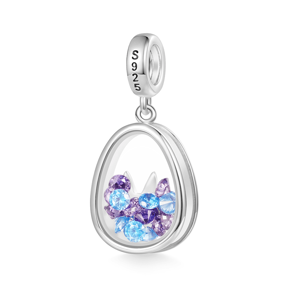 Gnoce Easter Bunny Egg-shaped Pendant Dangle Charm_2