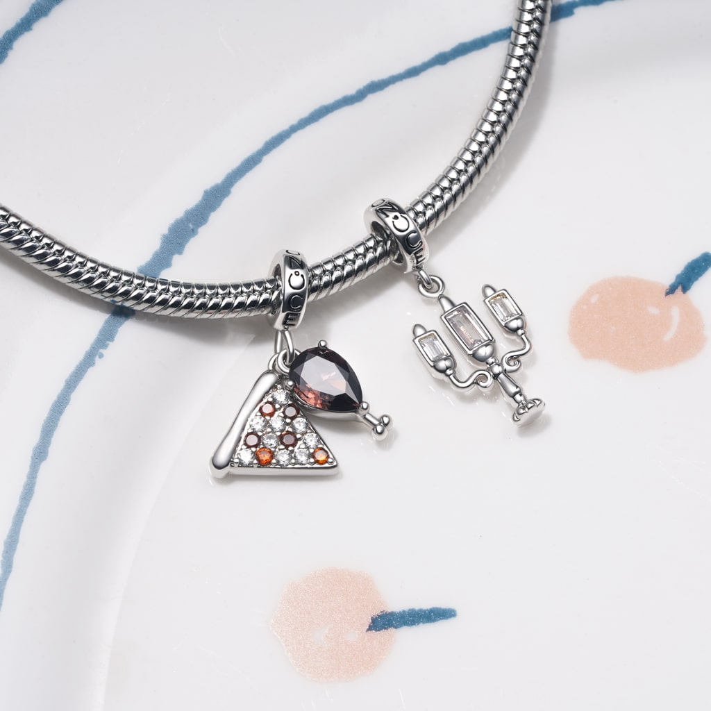 Gnoce Burning Candelabra Pendant Dangle Charm_3