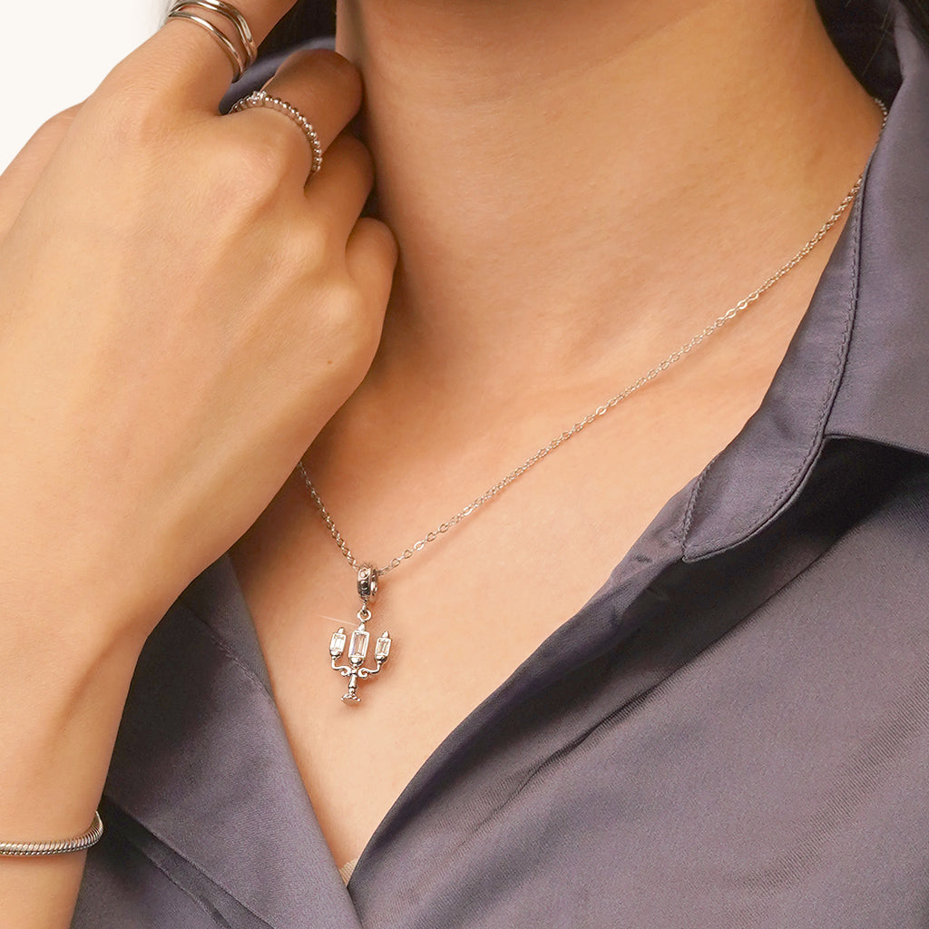 Gnoce Burning Candelabra Pendant Dangle Charm_5