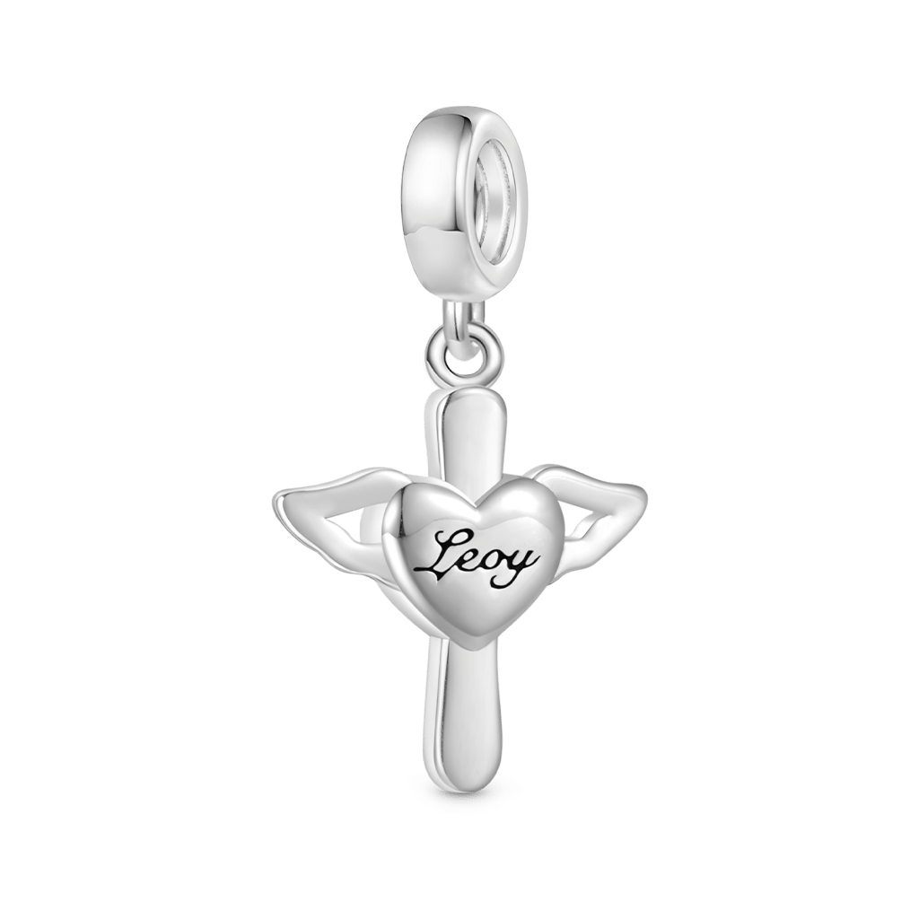 Gnoce Engravable "I AM A CHILD OF GOD" Religious Heart Pendant Dangle Charm_2