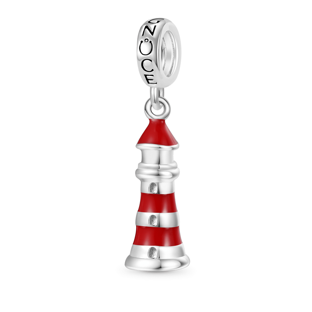 Gnoce Red Lighthouse Pendant Dangle Charm_1