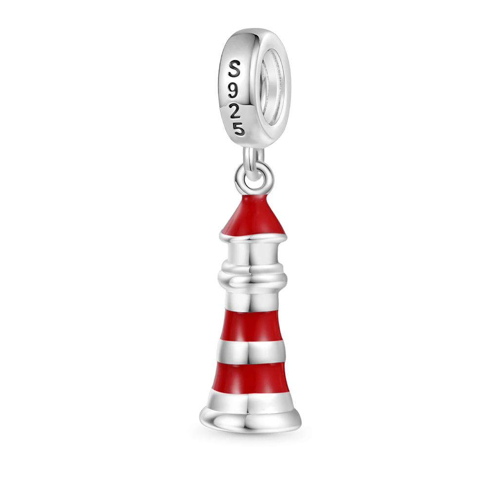 Gnoce Red Lighthouse Pendant Dangle Charm_2