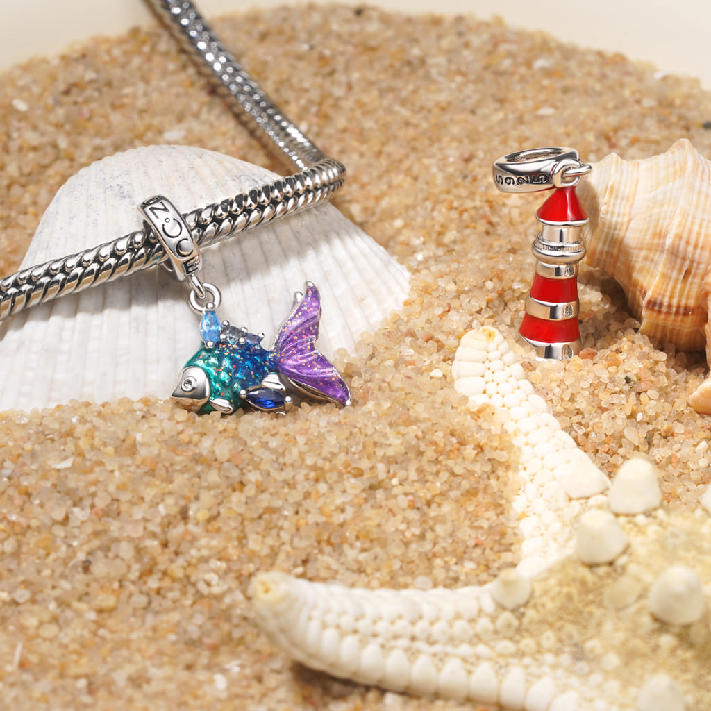 Gnoce Ocean Goldfish Pendant Dangle Charm_3