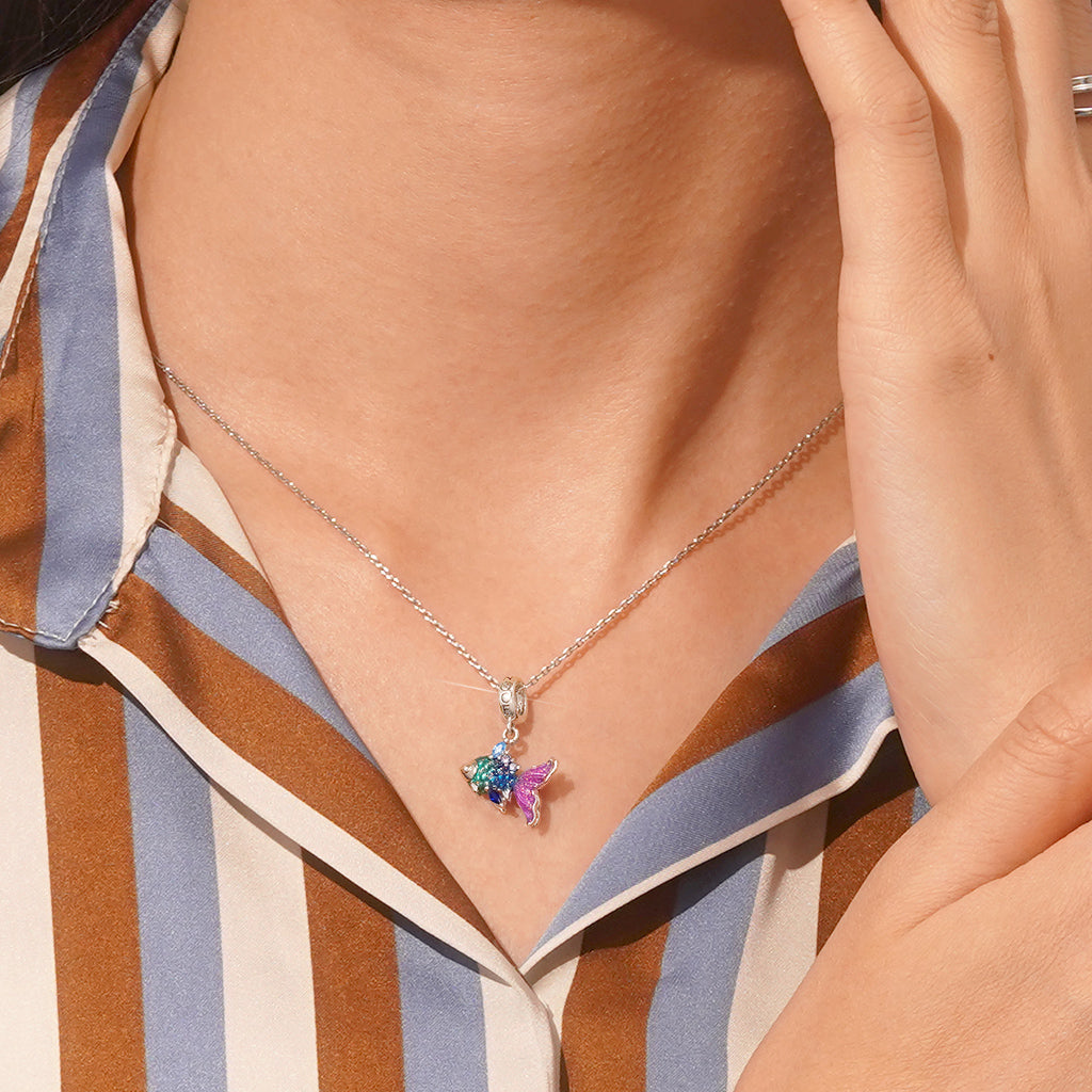 Gnoce Ocean Goldfish Pendant Dangle Charm_5