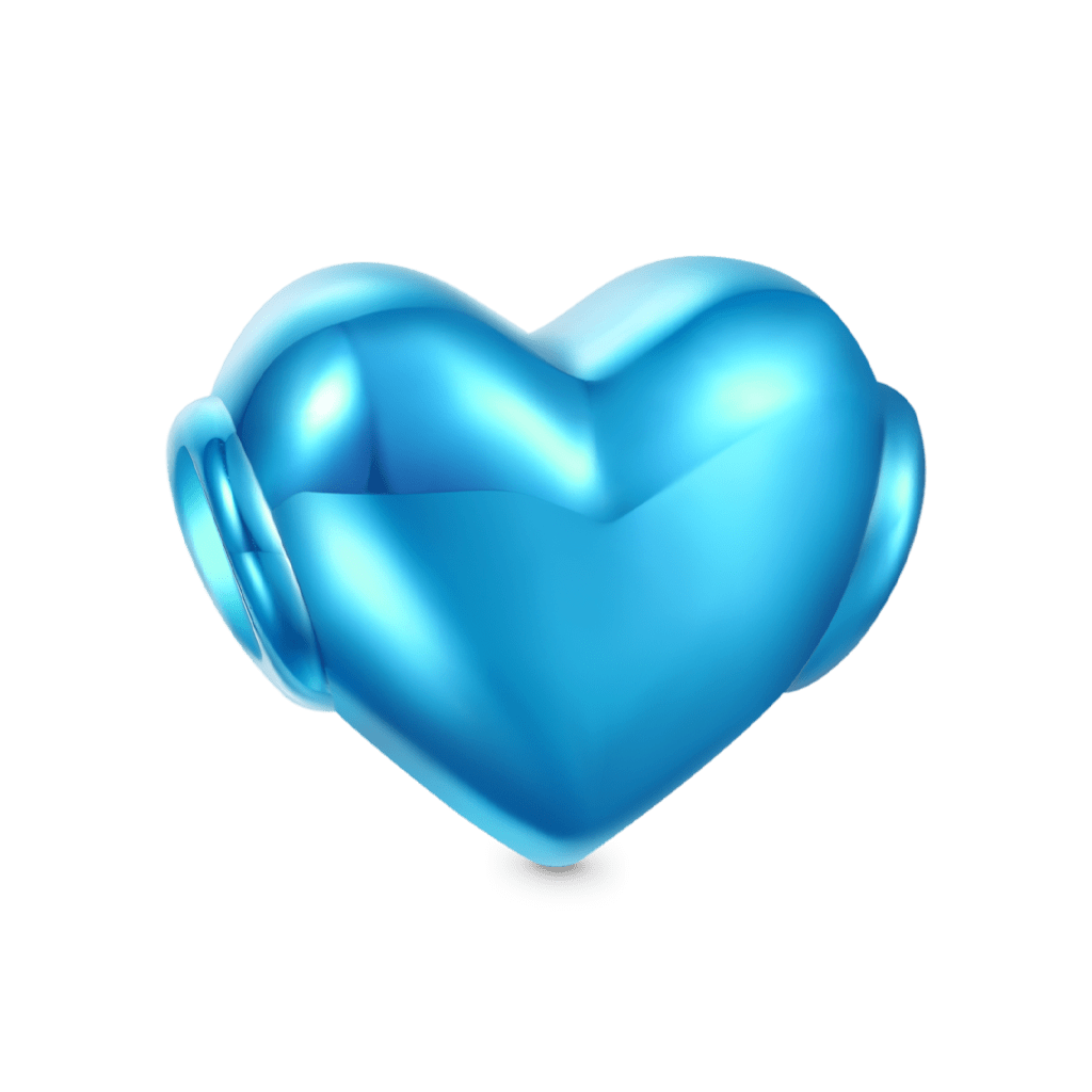 Gnoce Sea ​​Blue Candy Heart Charm_2
