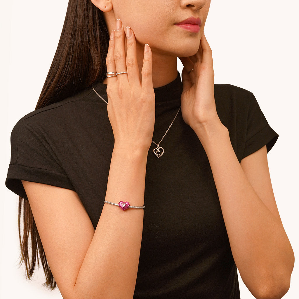 Gnoce Pink Candy Heart Charm_4