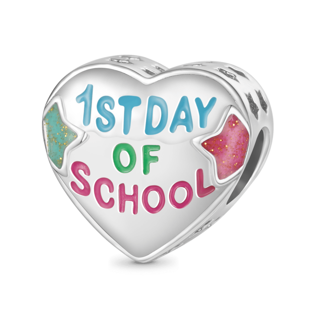 Gnoce "1ST DAY OF SCHOOL" Back to School Heart Charm_1