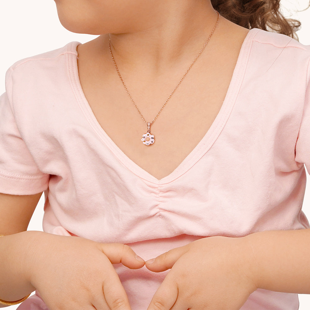 Gnoce "Everything's Gonna Be Alright" S925 Sterling Silver 18K Rose Gold Plated Donut Pendant Charm_4