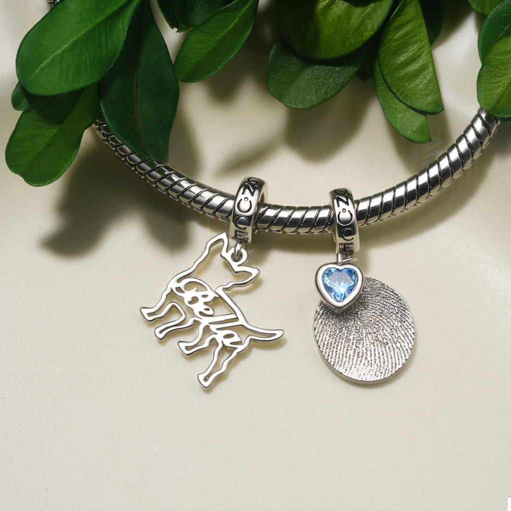 Gnoce Engravable Chihuahua Pendant Dangle Charm_4