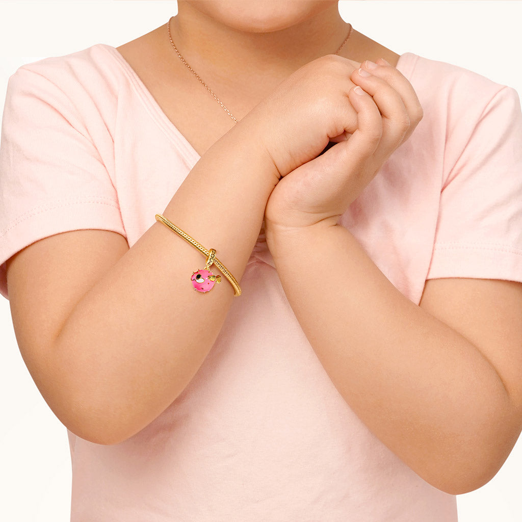 Pufferfish Pendant Dangle Charm Sterling Silver 18k Gold Plated_4