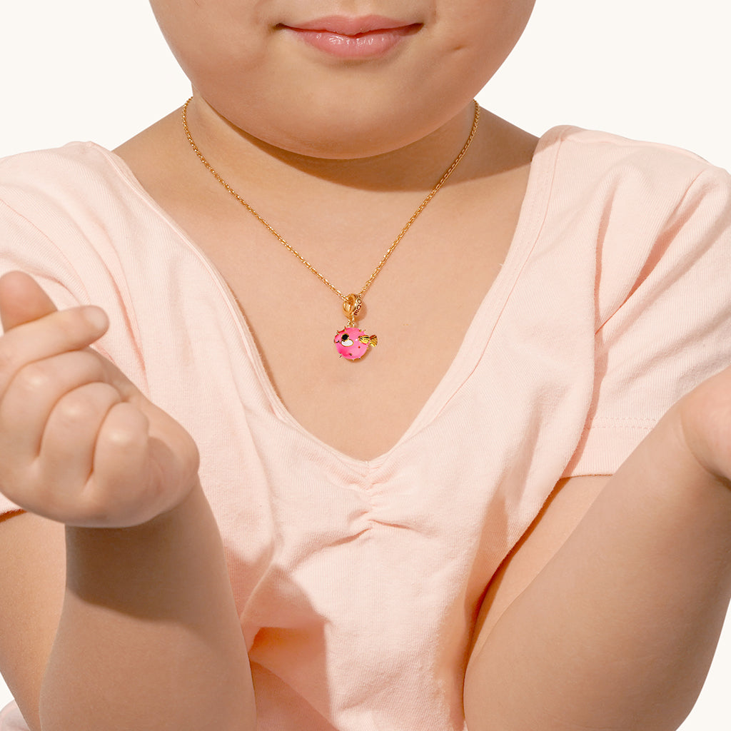 Pufferfish Pendant Dangle Charm Sterling Silver 18k Gold Plated_3