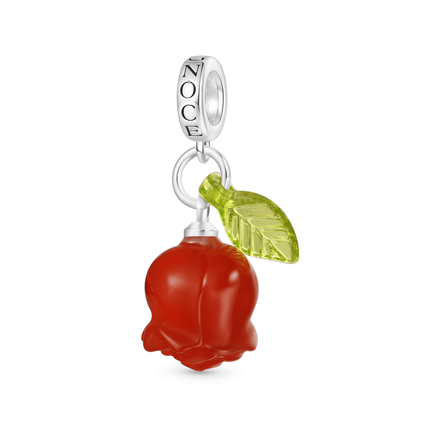 Gnoce Chalcedony Red Rose Pendant Dangle Charm_1