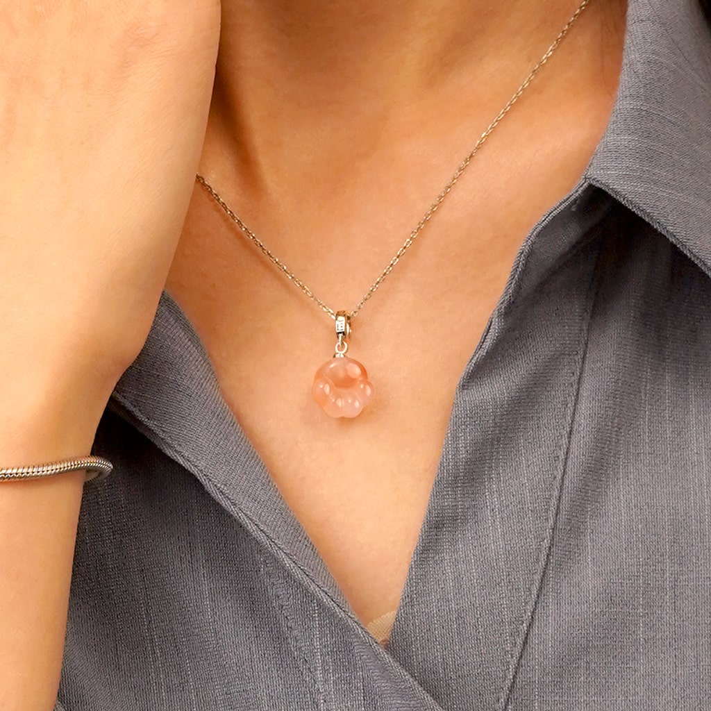 Gnoce Chalcedony Cat Claw Pendant Dangle Charm_5