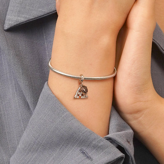 Gnoce Pizza Chicken Leg Pendant Dangle Charm_6