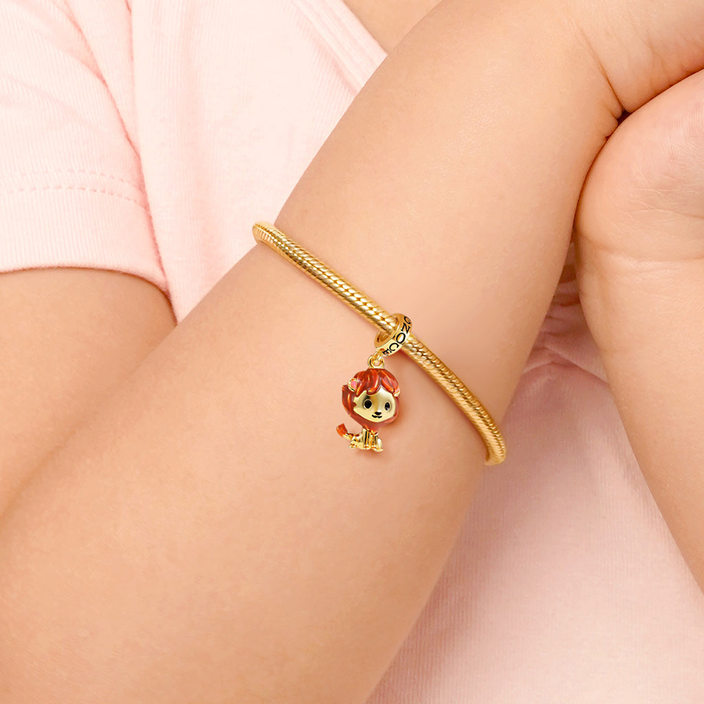 Lion Pendant Dangle Charm Sterling Silver 18k Gold Plated_4