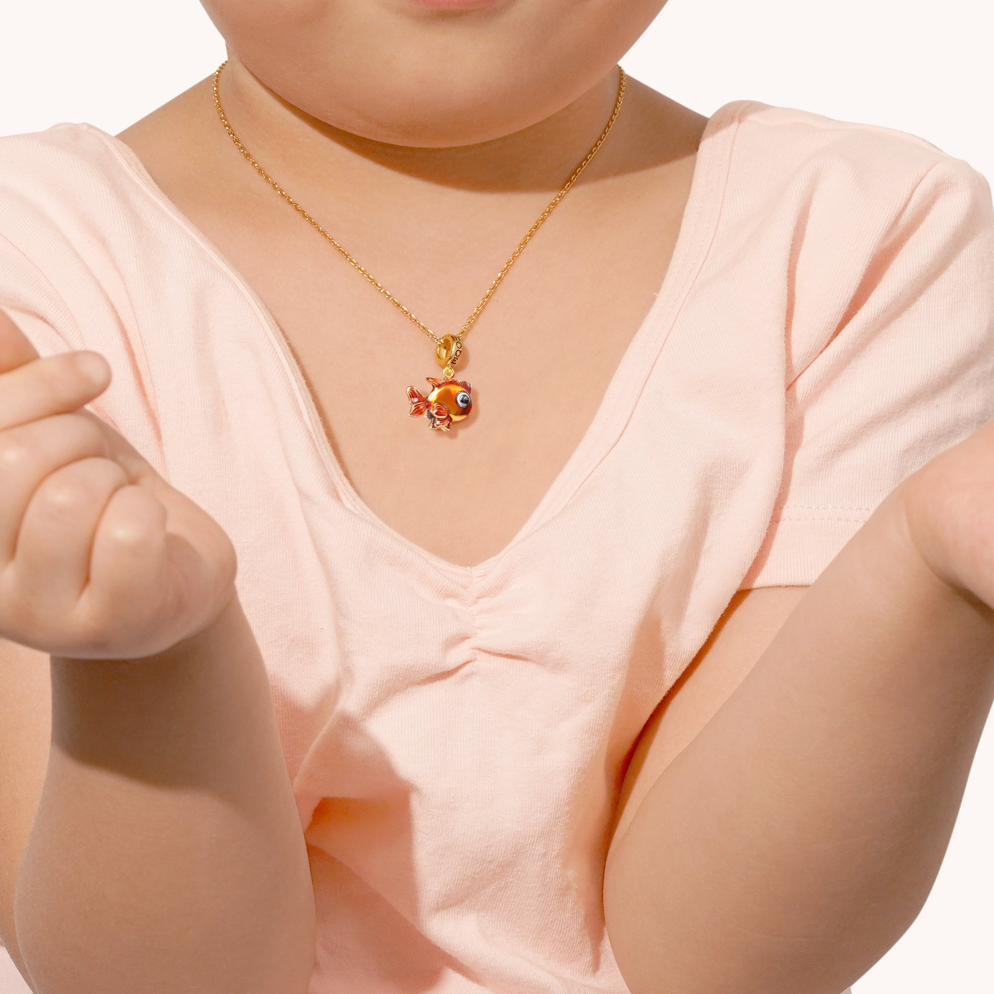 Goldfish Pendant Dangle Charm Sterling Silver 18k Gold Plated_4