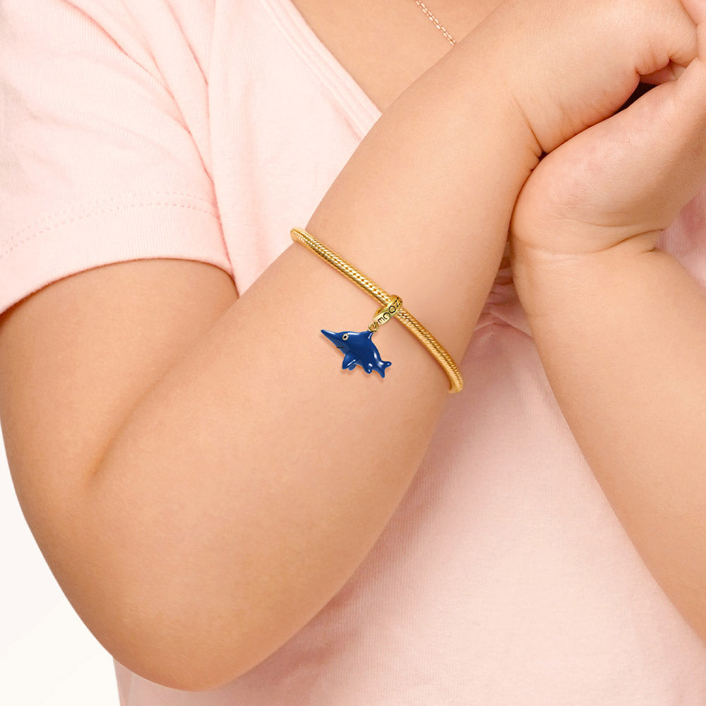 Ichthyosauria Pendant Dangle Charm Sterling Silver 18k Gold Plated_6