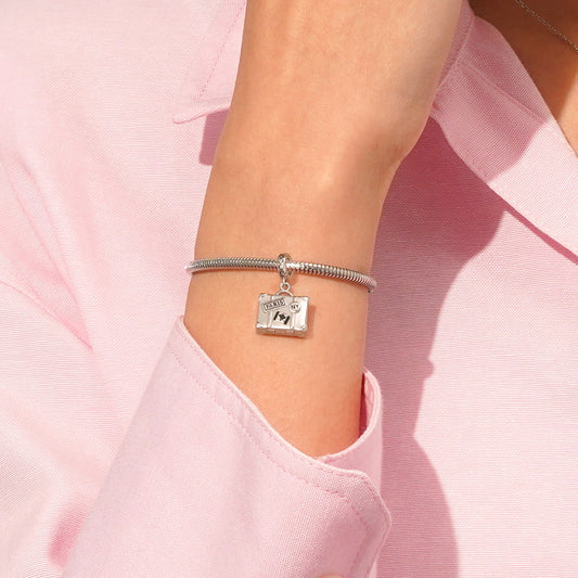 Gnoce Openable Personalized Photo Suitcase Pendant Dangle Charm_4