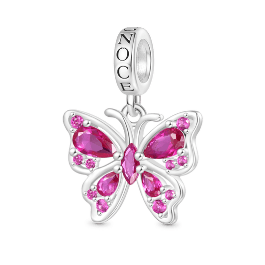 Gnoce Pink Butterfly Pendant Dangle Charm_1