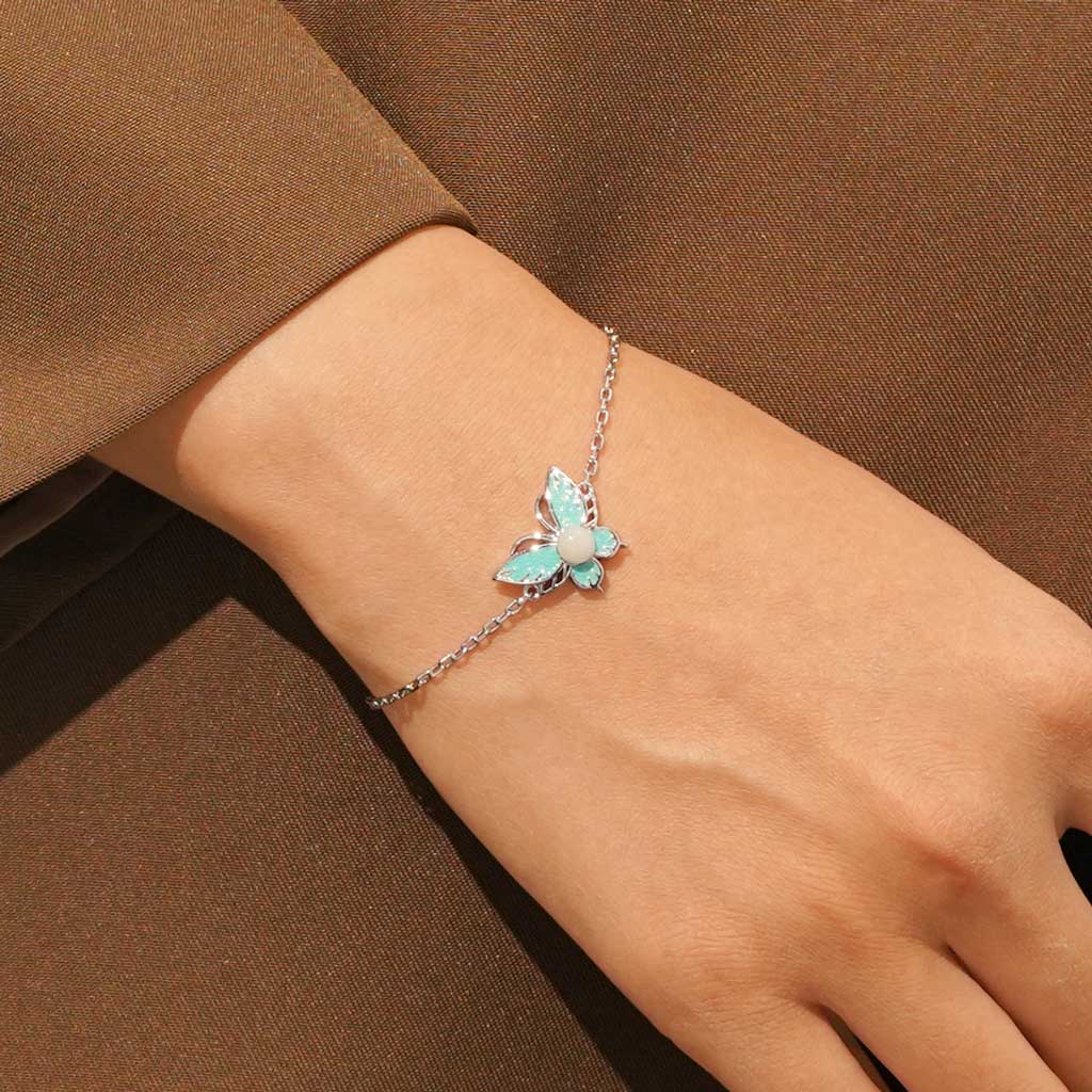 Gnoce Adjustable Glow-in-the-Dark Butterfly Bracelet_5