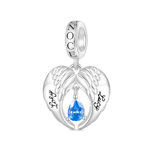 Gnoce Engravable Angel Wings Tears Pendant Dangle Charm_1