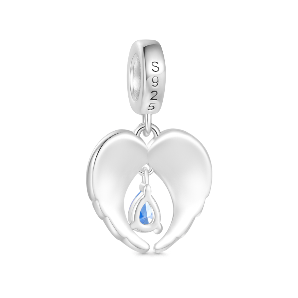 Gnoce Engravable Angel Wings Tears Pendant Dangle Charm_3