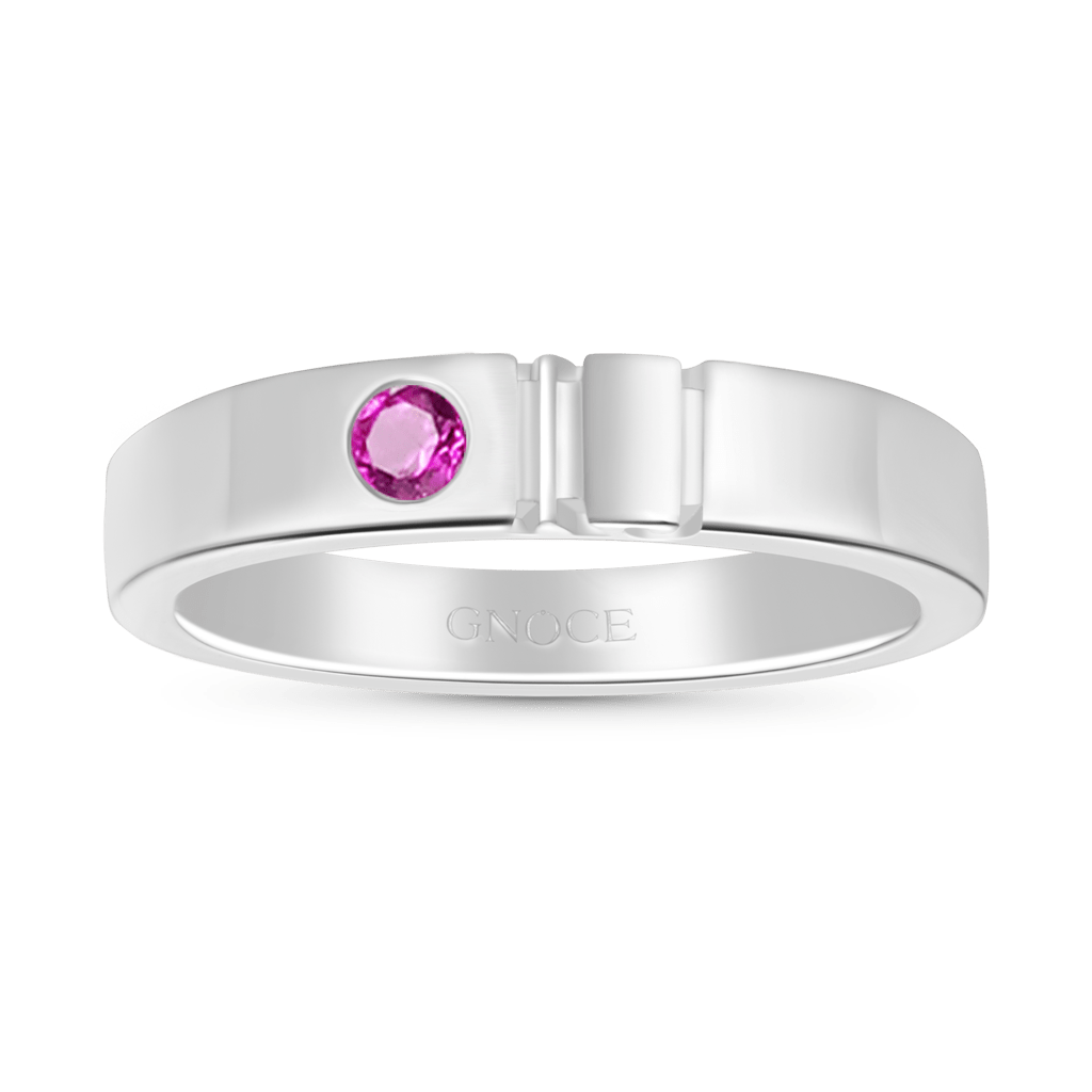 Gnoce Single Birthstone Band Ring_1