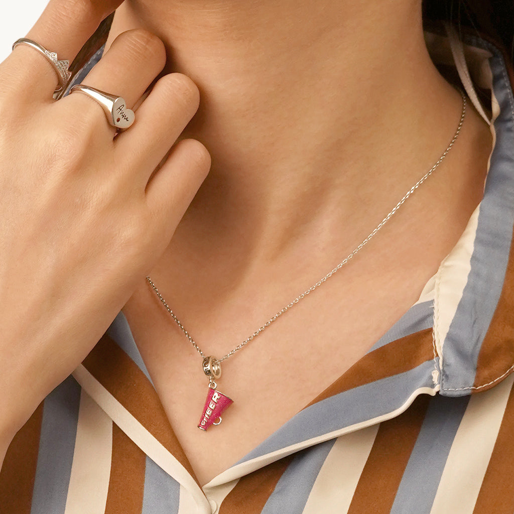 Gnoce Cheerleading Barbie Pink Amplifier Pendant Dangle Charm_5