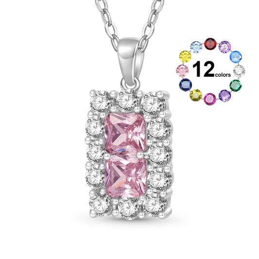Gnoce Square Birthstone Necklace_1