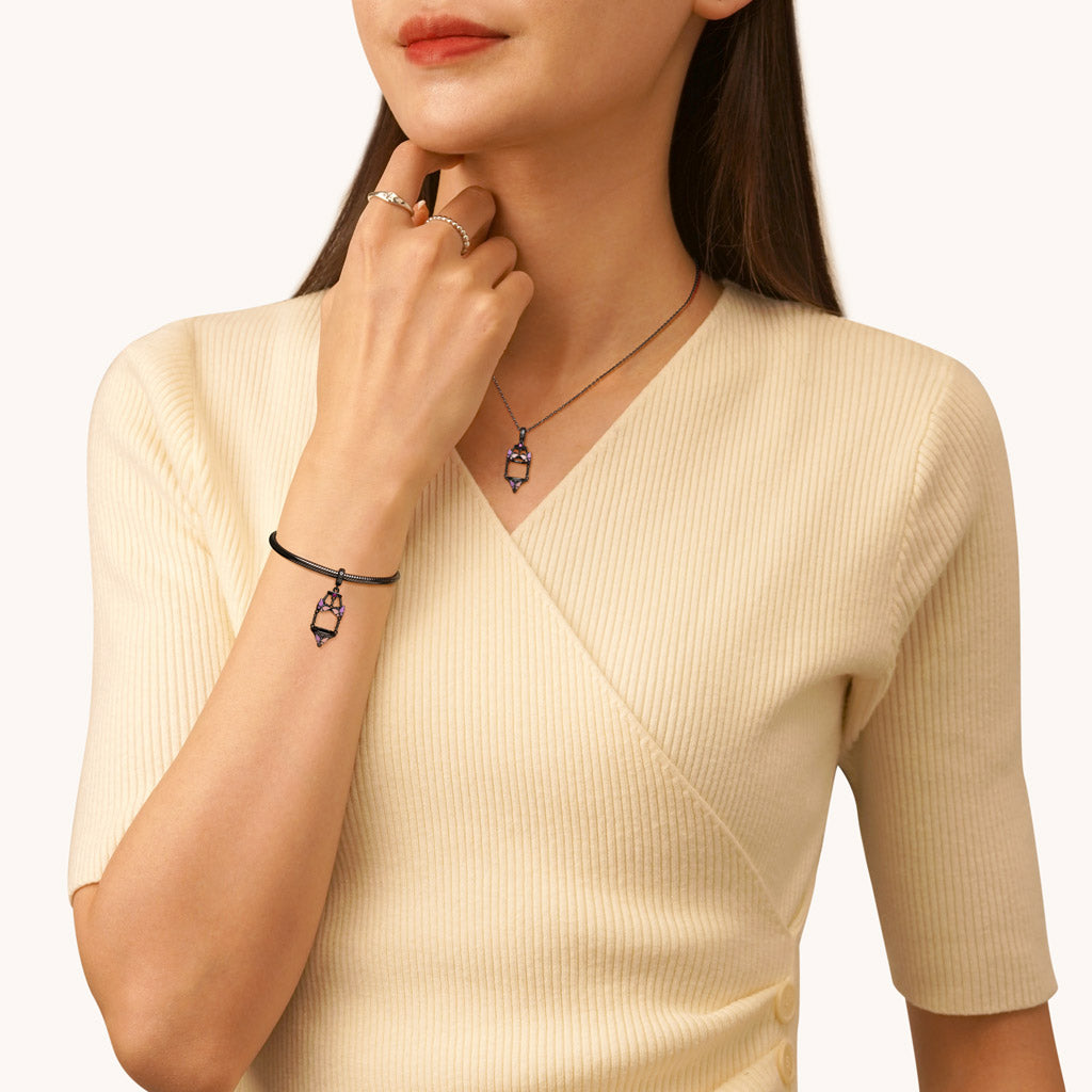 Gnoce Sexy Black Pink Butterfly Underwear Pendant Dangle Charm_4