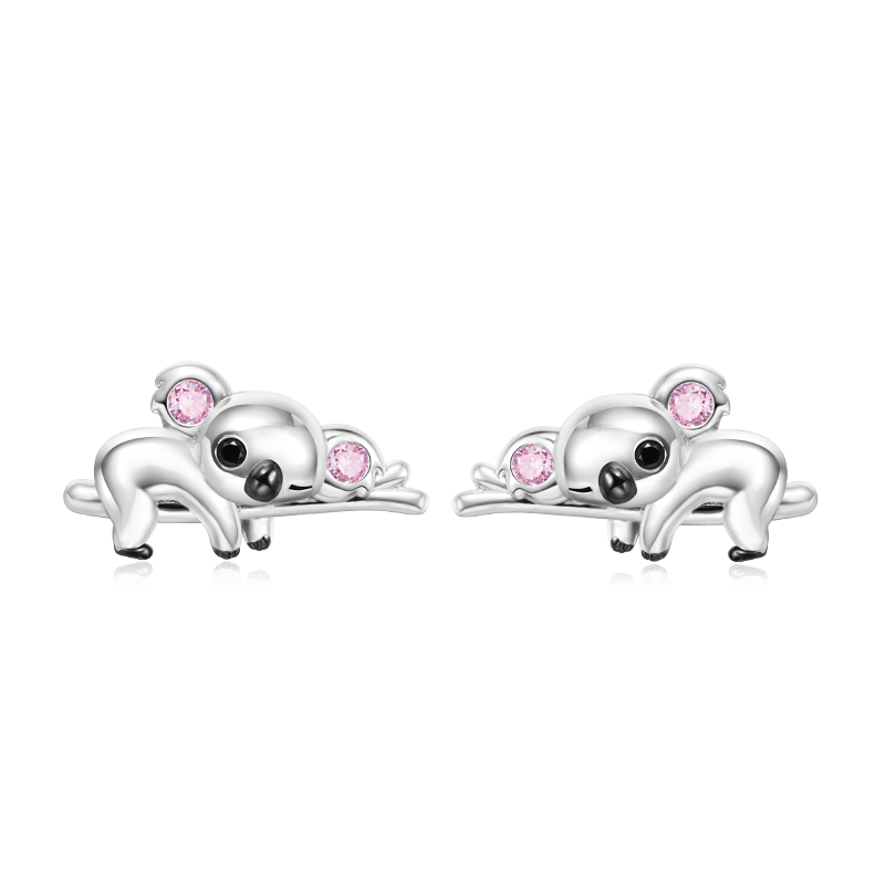 Gnoce Slothful  Koala Bear Stud Earrings_1