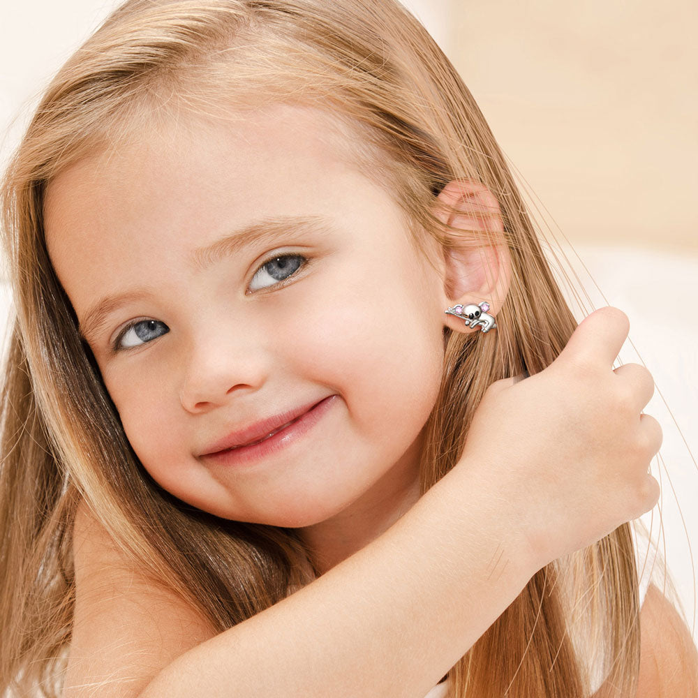 Gnoce Slothful  Koala Bear Stud Earrings_3