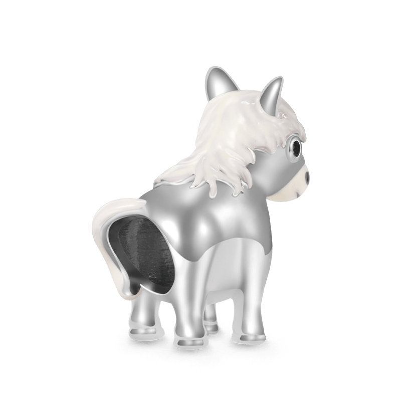 Gnoce Chinese Zodiac Horse Embraces Heart Gem Charm_2