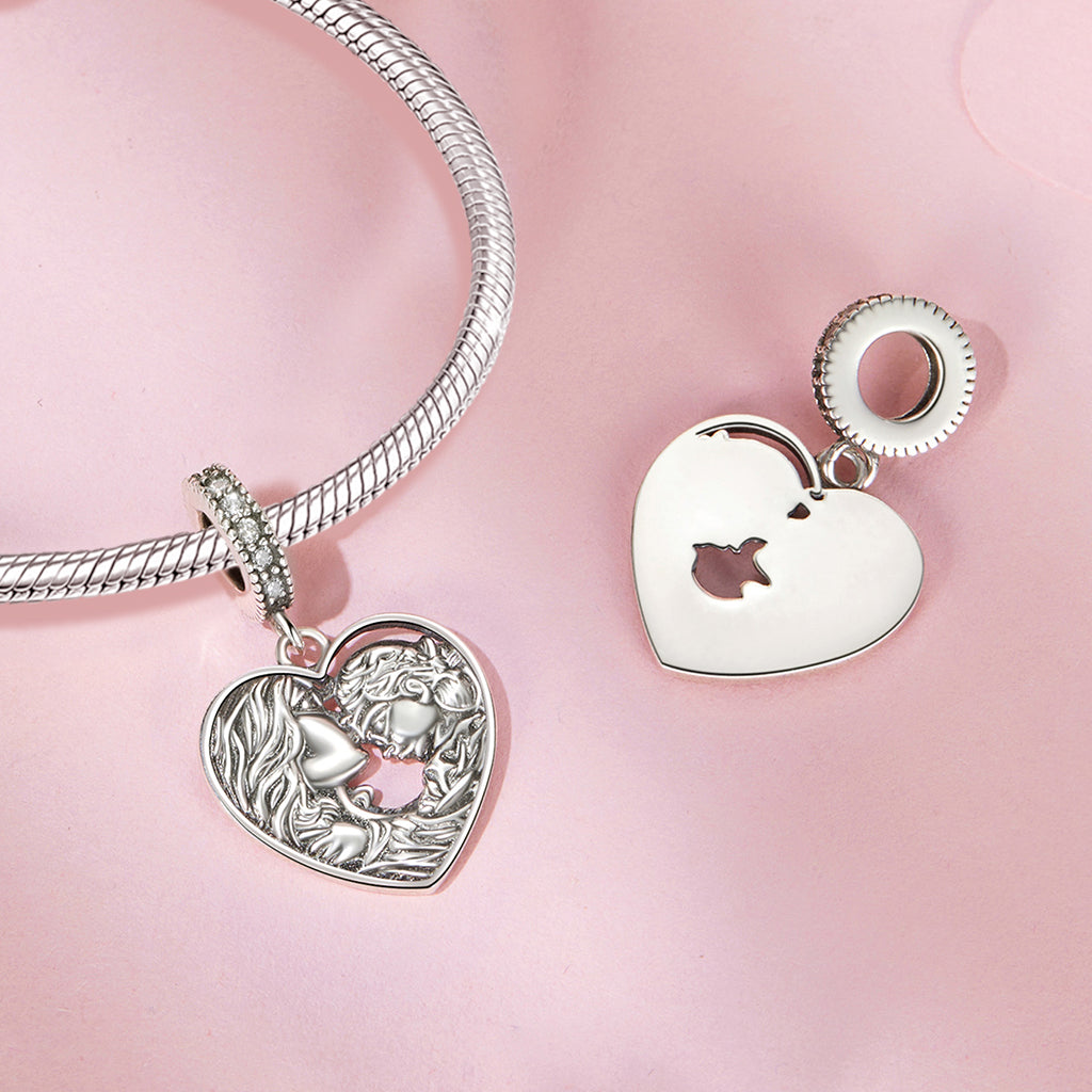 Gnoce Loving Mother and Daughter Pendant Dangle Charm_3