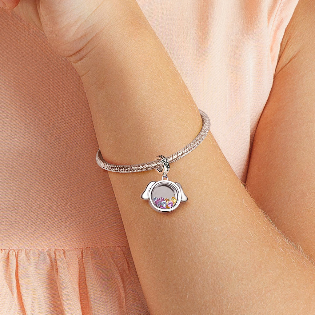 Gnoce Dog Lover Engravable Heart Pendant Dangle Charm_4