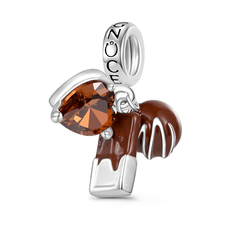 Gnoce Sweet Chocolate Triple Pendant Dangle Charm_1