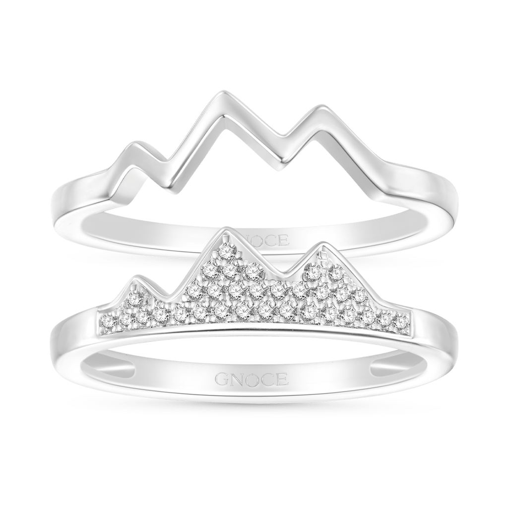 Gnoce Rolling Mountain Stackable Ring Set_1
